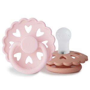 FRIGG Fairytale - Round Silicone 2-Pack Pacifiers - The Snow Queen/The Princess and the Pea - Size 1